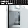CROSSDESIGN White Paddle Entry Door Lock Latch Handle Knob Deadbolt