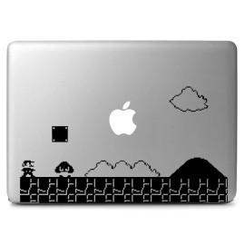 Polkaduck 2D Mario Game Vinyl Decal Sticker for Macbook Air Pro Laptop Car Window Wall Art