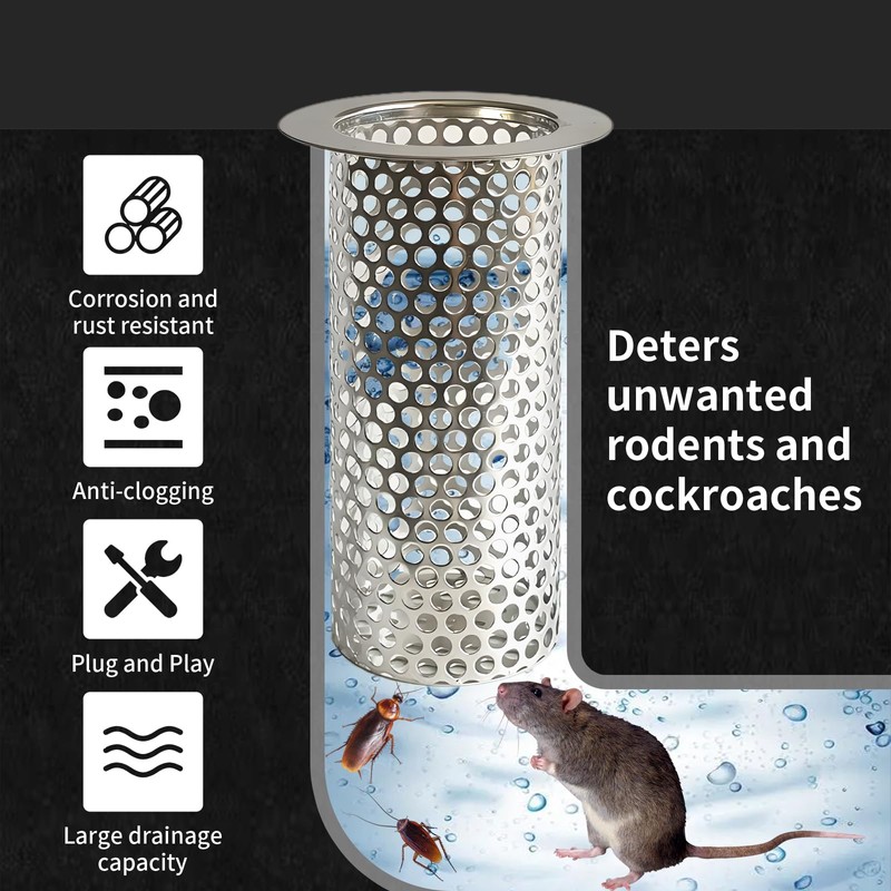 Commercial Floor Drain Strainer, 6'' Lip Diameter x 4" Tall