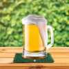 Mad Monkey Green & White Standard Football Coaster