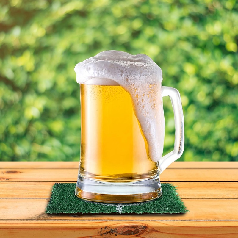 Mad Monkey Green & White Standard Football Coaster