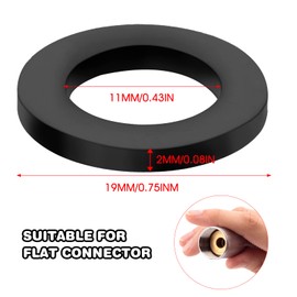 Prasacco 25 Pieces Shower Hose Washers, Rubber Hose Washer Tap Sealing Rings Shower Head Washers Rubber Washers Seals,1/2 Inch Hose Washer Seal for Shower Head and Hose Connecting（25）