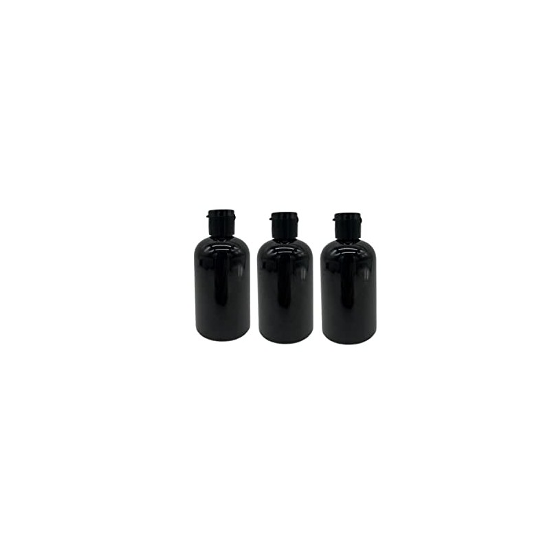 Natural Farms 4 oz Black Boston BPA FREE Bottles -