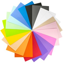 MCE-Commerce Gomma espansa, Pastello e Basic, 20 Pannelli, Formato, 20 x 29 cm, Spessore 2 mm, in gommapiuma, (Schiuma), Multicolore, A4 DIN