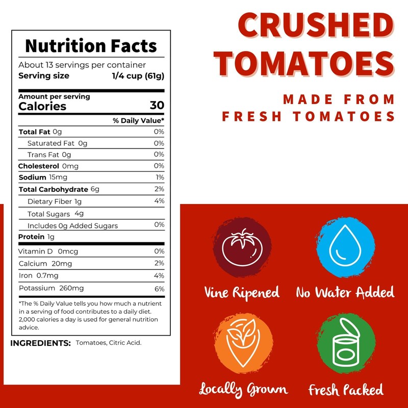 Dei Fratelli Crushed Tomatoes (28 oz. cans; 12 pack) -
