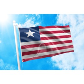DMSE Liberia Flag 3X5Ft Foot 100% Polyester 100D Flag