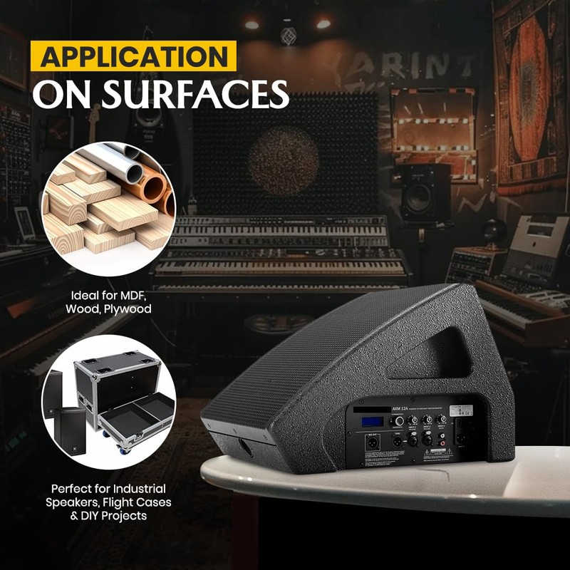 GRANOTONE Speaker Paint Black 1 Quart Texture Coating for Speaker