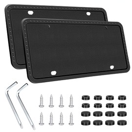 UrbanX Silicone License Plate Frame for Land Rover Range Rover Sport 2 Pack Car License Plate Cover, Universal US Car Black License Plate Bracket Holder. Rust-Proof, Rattle-Proof, Weather-Proof