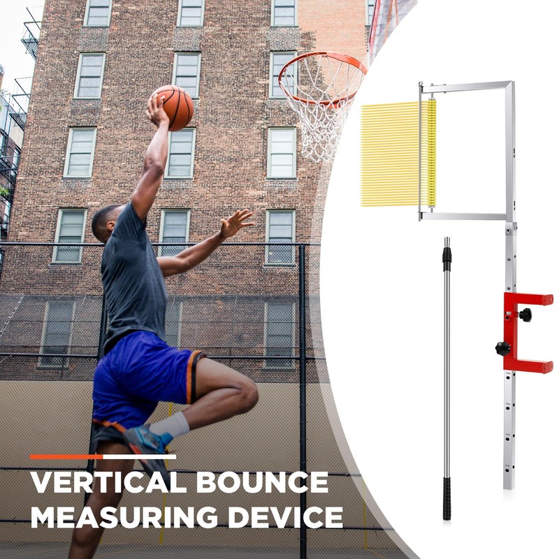 Saysurey Wall Mounted Vertical Jump Measurement Tool, 2.29-3.92ft Adjustable Height