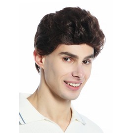 WIG ME UP - DW1333A-6T30 Wig Men Women unisex quiff short slightly waved dense chestnut brown mix
