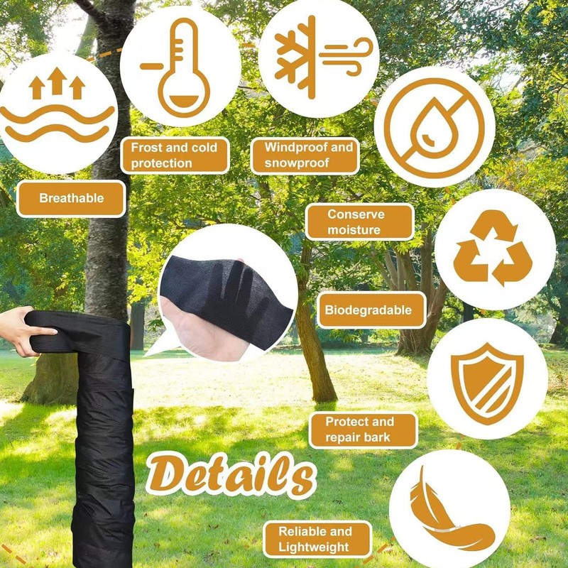 Tree Protector Wraps, Cuttable Nonwoven Trunk Wrap Guard Tree Bark