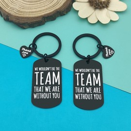 Thank You Gift for Boss Coworker Coach Kering Team Leader Supervisor Manager Appreciation Gift Birthday Christmas Retirement Gift for Soccer Baseball Swimming Coach Leader Appreciation Keychain 2Pcs