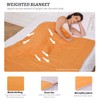 PRETTY NIGHT Weighted Blanket 12lbs Queen Size Orange Grey 60"x80"