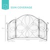 Best Choice Products 3-Panel 55x33in Solid Wrought Iron See-Through Metal