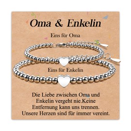 SUNSH 2/3 Pieces Mother Daughter Bracelet, Mother Daughter Gift, Back to School Gifts, Mother's Day Gift, Women's Bracelet, Mother Daughter Birthday/Back to School Gift, Heart Wish Set, Stainless