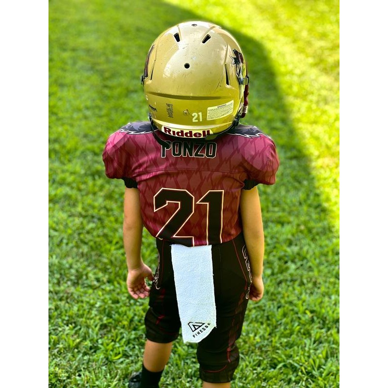 Hustle Football Towel - Color: WHITE