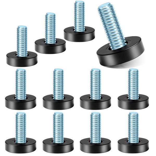 WAFJAMF 1/4" Thread Furniture Feet Levelers with T-Nuts, 12 PCS