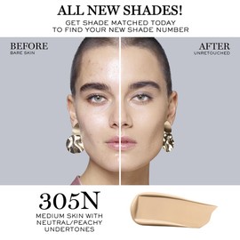 Lanc?me Lanc?me Teint Idole Ultra Wear Buildable Full Coverage Foundation - Longwear & Waterproof - Natural Matte Finish - 305N (Medium Skin with Neutral/Peachy Undertones), 1 Fl Oz