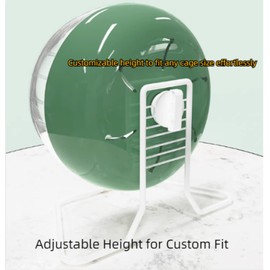 MANON ROSA Hamster Wheel Super Silent Quiet Exercise Running Wheel with Adjustable Stand for Chinchillas Gerbils Mice Small Animals (S(4.72" D),Black with Stand)