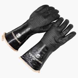 Yardbird Yardbird 4077501101 Poultry Processing Scalding Gloves 100% Waterproof, Heat Resistant, Textured Neoprene Material, Extra Long Cuffs Protect Forearm, 1 Pair, Black