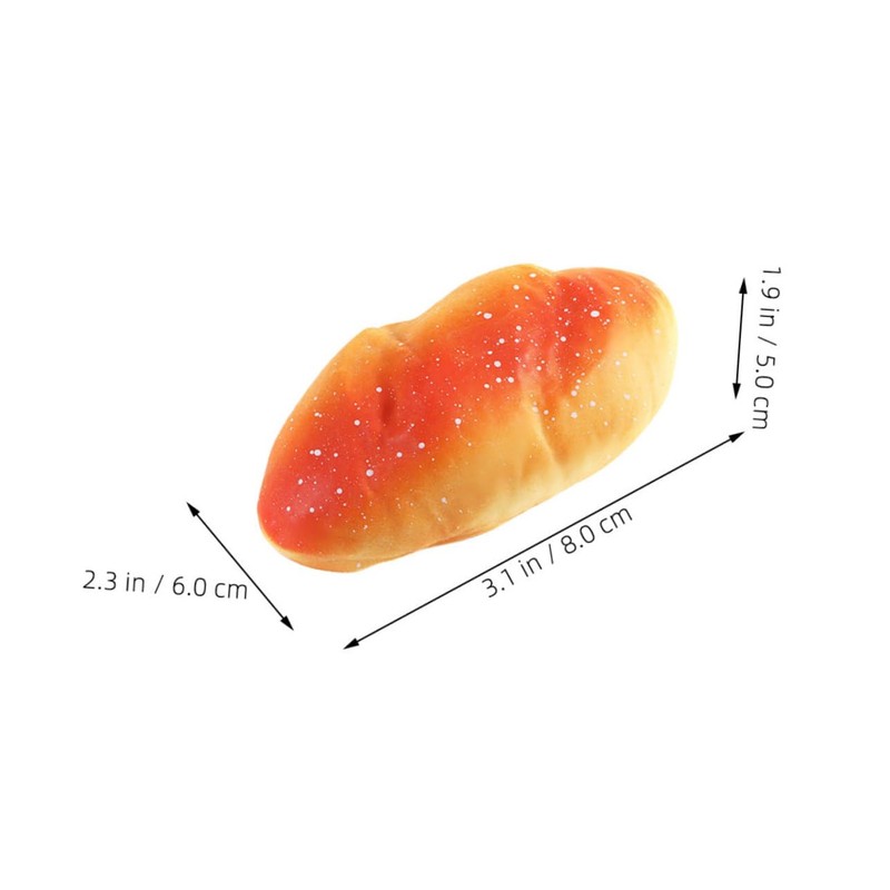 KOMBIUDA 2Pcs Slow Rising Bread Decompression Realistic Squishy Food Model