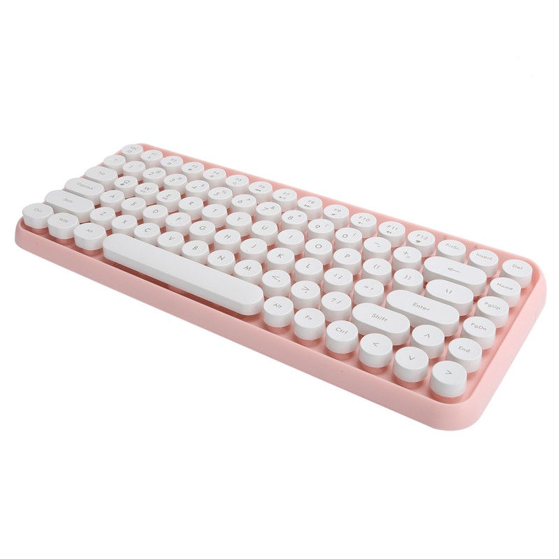Ajazz Wireless Keyboard Bluetooth 84 Keys Retro Round Keycap Gaming