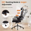DUMOS Mesh Computer Desk Chair,Adjustab - Grey