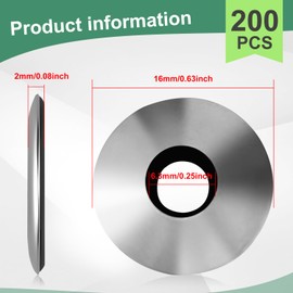 EPDM Sealing Washers Pack of 200 Sealing Washers M6.3 x 16 Stainless Steel Rubber Washers for Screws M6.3 x 16 mm