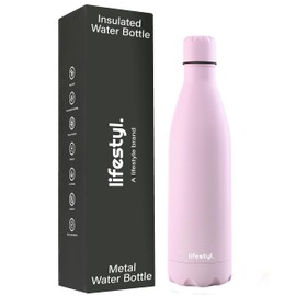 Lifestyl Stainless Steel Water Bottle | 24Hrs Cold & 12Hrs Hot| Thermoshield Technology Vacuum Insulated Metal Water Bottles, Leak-Proof Drinks Bottle for Sports, Gym, Yoga, Cycling (750 ml, Lavender)
