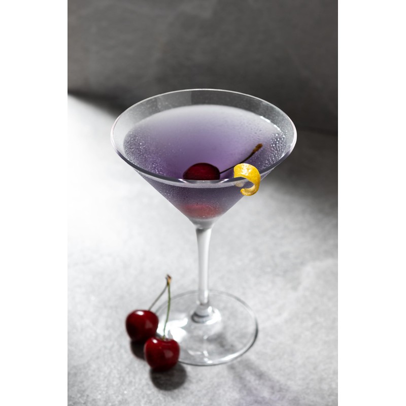 WUITOKI Plastic Martini Glasses 6 Pack 25cl Reusable Dishwasher Safe