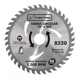 Lion Tools Disco Sierra Circular Madera Lion Tools 8520