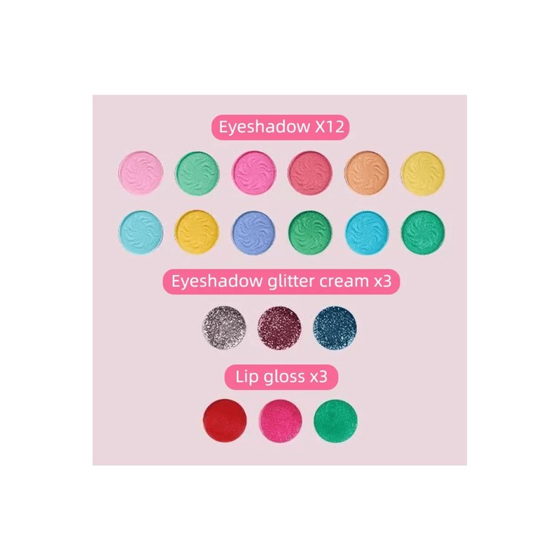 "Juego De Maquillaje Lavable Con Almacenamiento Para Niña Lab.G, Rosa