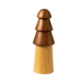 Xirrhur Wooden Tree Pepper Salt and Pepper Grinder 6.10 inch tall - Adjustable Ceramic Rotor and easily refillable,Adjustable Coarseness Pepper Mill