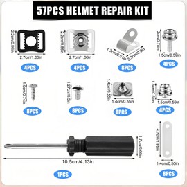 MYTOAU 57Pcs Hockey Helmet Repair Kit,Hockey Helmet Hardware Replacement, Football Helmet Repair, Accessories for Baseball Softball, Parts for Hockey Baseball Softball Football