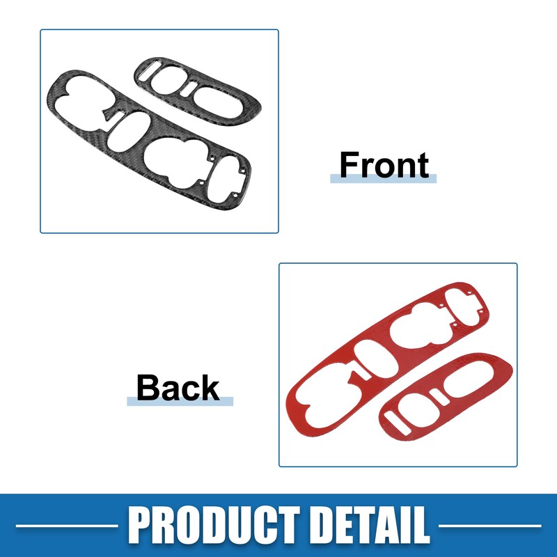 X AUTOHAUX Auto Window Lift Switch Cover Trim Interior Accessories
