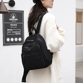 Tanweibago Mini Nylon Women Backpacks,11L Small Ladies backpacks Casual Lightweight Women Shopping Travel Daypack (Y2-Beige)