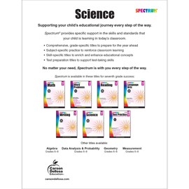 Spectrum Grade 7 Science Workbook, Middle School Books Covering Natural, Earth, Life Sciences, and More With Scientific Research Activities, Classroom or Homeschool Curriculum