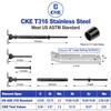 CKE 20 Pairs 1/8" Black Cable Railing Hardware Kit Swage