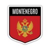 Squiddy Montenegro Flag Shield - Vinyl Sticker Decal for Phone, Laptop, Water Bottle (3" high)