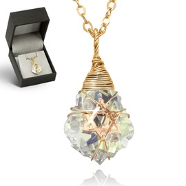 Ardonn Star of David Necklace for Women and Men - 14K Gold Filled Jewish Star Necklace -Israel Necklace