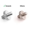 Standard 1/4"-20 Male to 1/4"-20 Male Threaded Tripod Screw Adapter