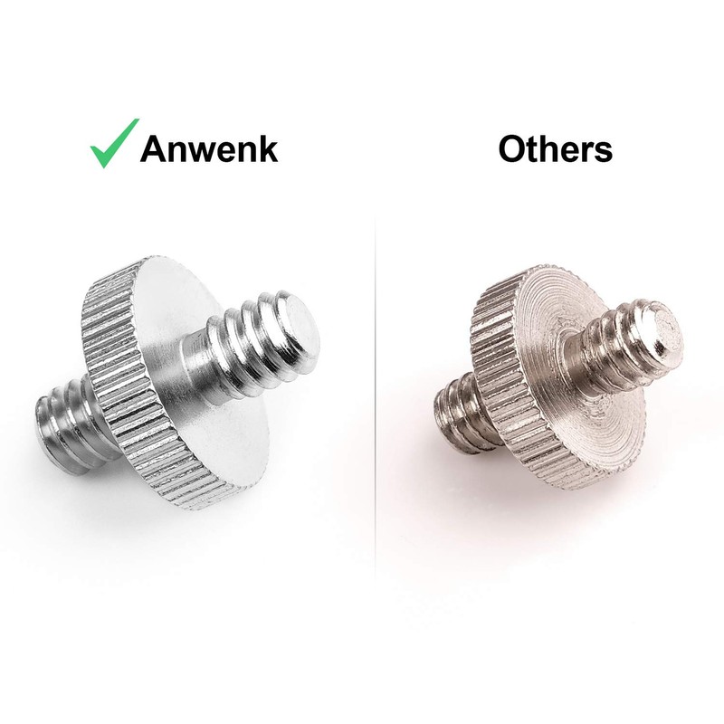 Standard 1/4"-20 Male to 1/4"-20 Male Threaded Tripod Screw Adapter
