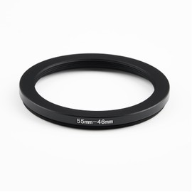 55mm to 46mm Step-Down Ring Filter Adapter,for All Brands UV ND CPL, Metal Ring Step-Down Rings Adapter Filter (55mm-46mm)