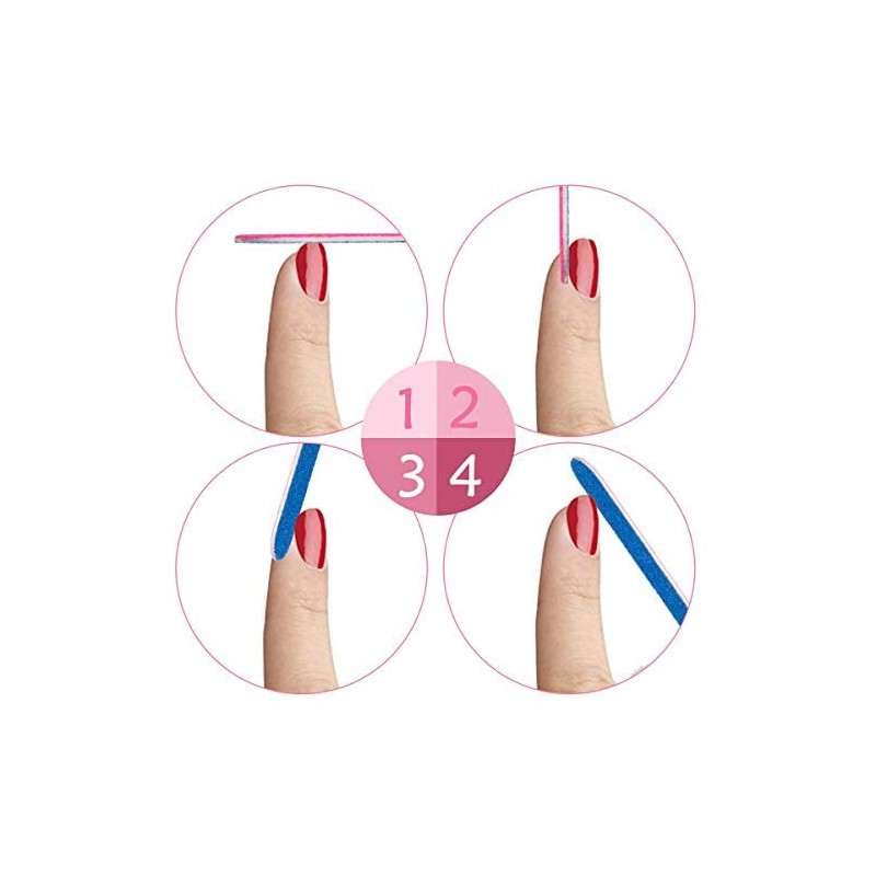 Winstonia 100 Pcs Mini Nail Files Bundle - Double Sided