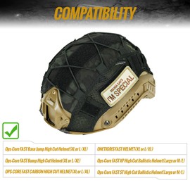 OneTigris Tactical Helmet Cover 06 Fast Helmet Cover for Ballistic Fast Helmet in Size L & Fast PJ Helmet in Size L/XL