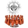 Flame Fingers XL Chicken Grill Rack - Holds 18 Legs,