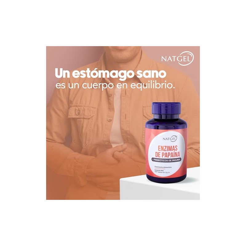 Enzimas Digestivas Prebioticos Papaina Inulina Prebiotica Apoyo Digestivo Natural Mejora
