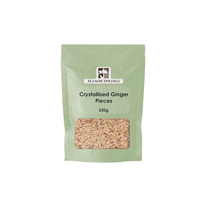 Crystallised Ginger Pieces 250g by Manor Springs
