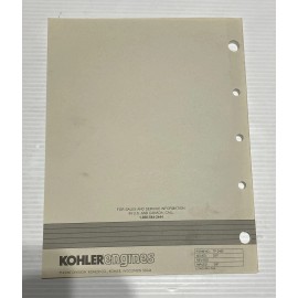 KOHLER ENGINE SERVICE MANUAL BOOK OHC 16,18 HP HORIZONTIAL SHAFT TP-2480
