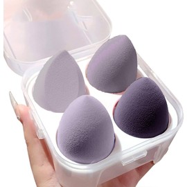 Premium Makeup Sponge Egg, Latex-Free Makeup Puff Beauty Foundation Blend Sponge, Wet and Dry Multifunctional Professional Makeup Tools, Safe to Use on Your Skin, Beauty Blender (Purple)